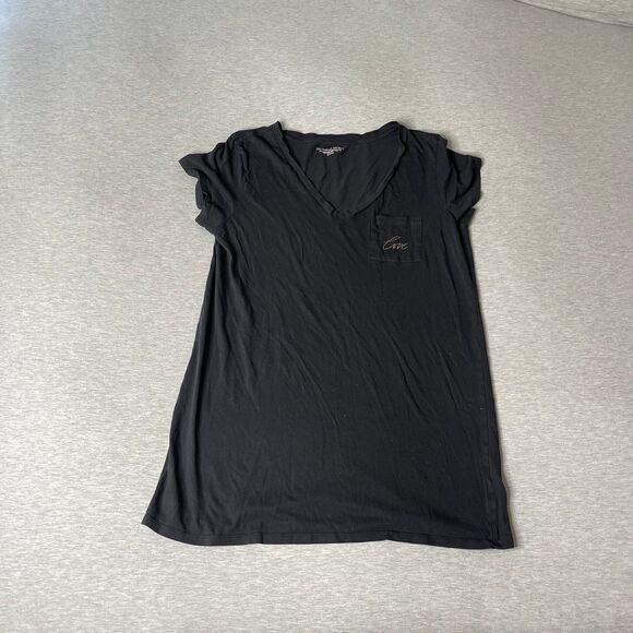 Victoria’s Secret V-Neck Love Script T-Shirt Slip Sleep Shirt PJ Dress - Picture 9 of 9